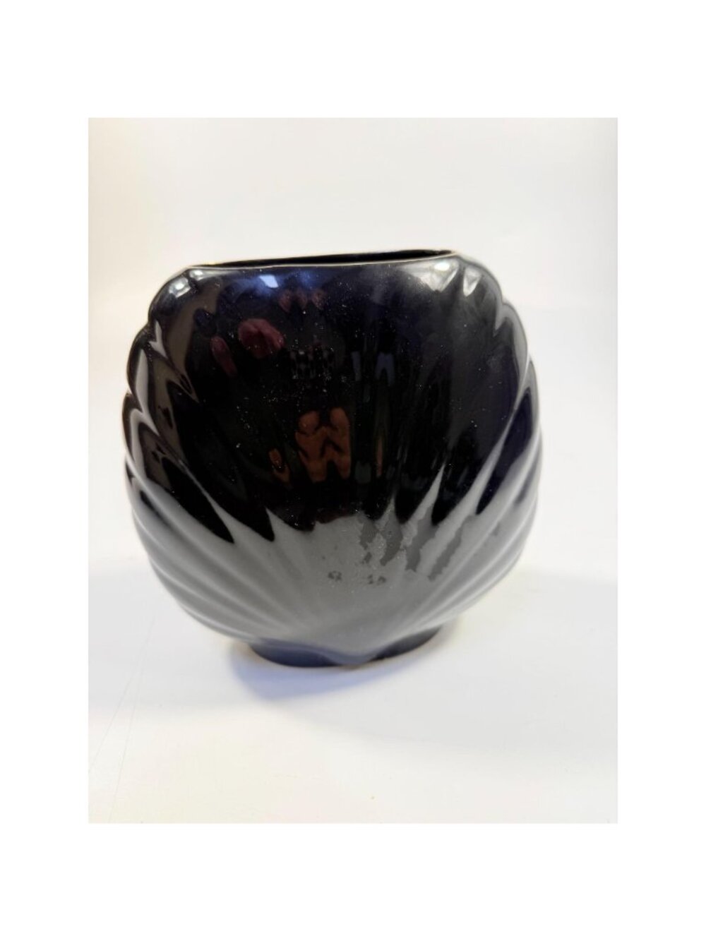 Oriental Vase Black Gloss Porcelain Red Poppies Flowers Poppy Fine China Japan 8 - Picture 10 of 16